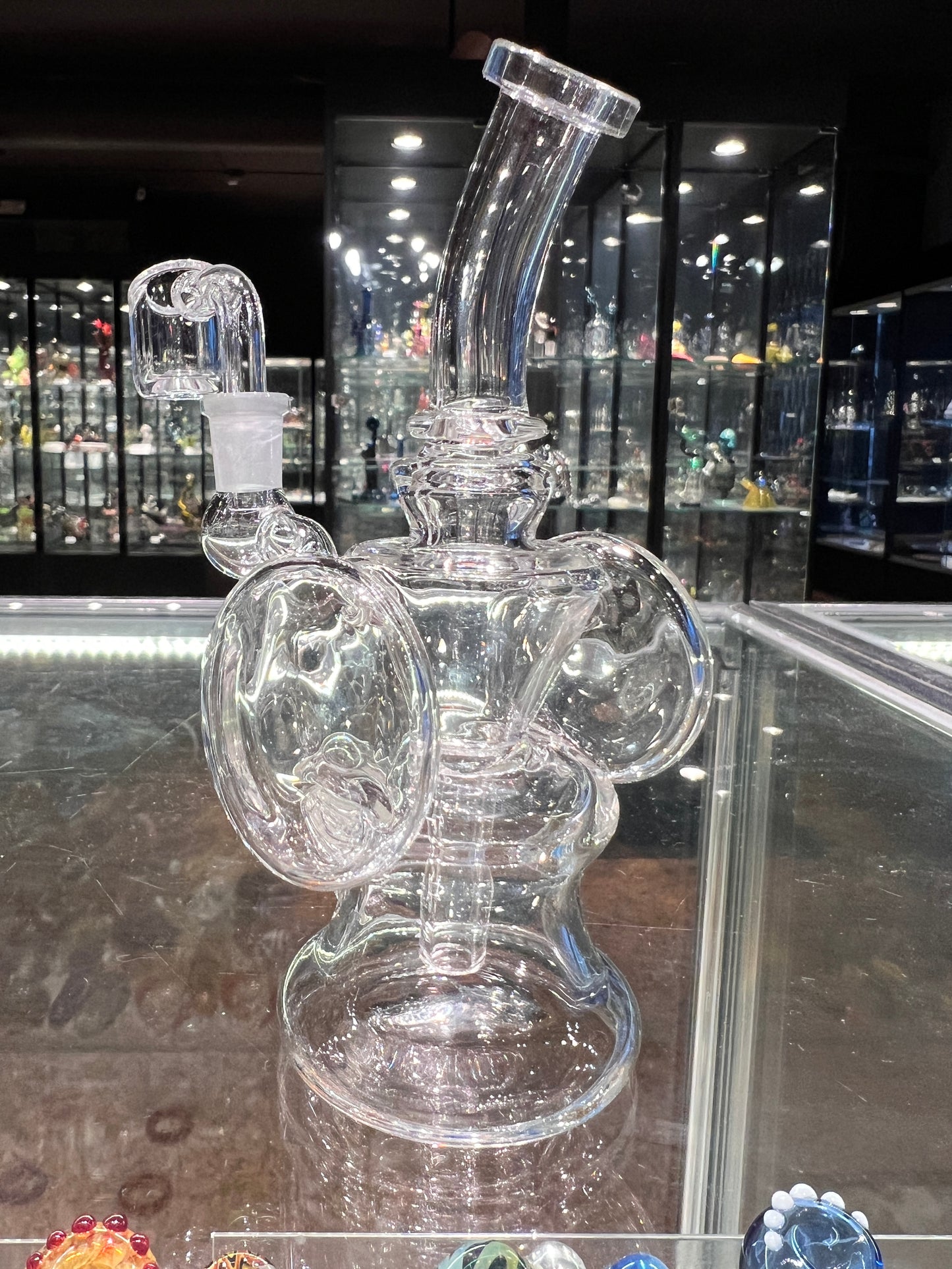 Mini 10MM Dual Disk Recycler. Choose Bowl or Quartz Banger!