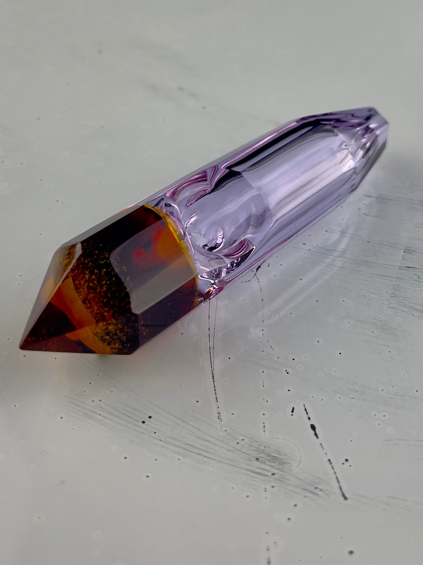 Atlantis Glass Crystal Pipes Pink/Brown