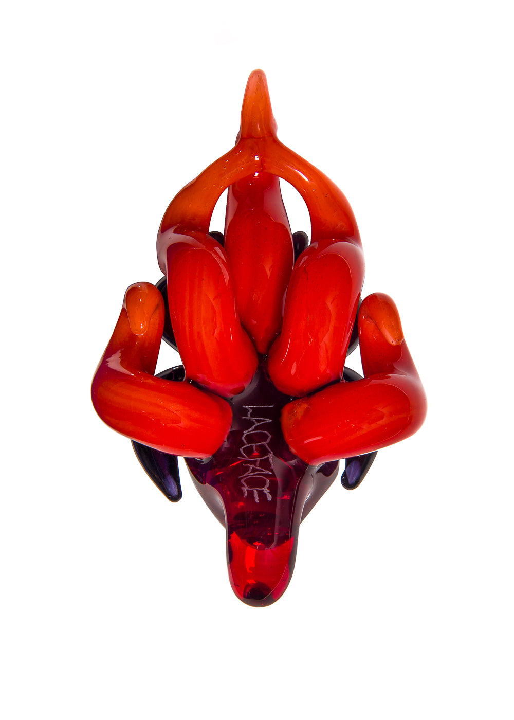 Warrior Goddess Pendant in Red Elvis and Turboco by Laceface