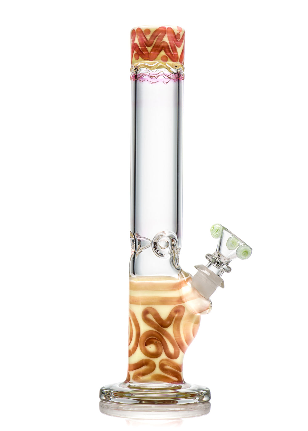 HVY 38MM Gold Lime Coiled Straight Tube with Green Accents