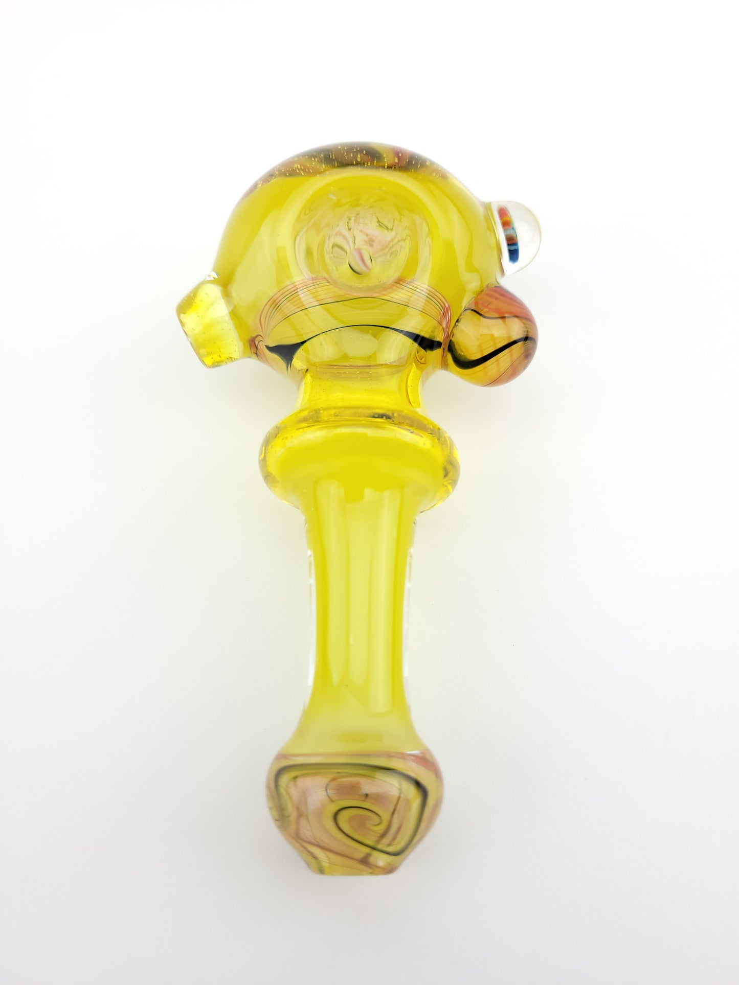Cowboy Glass Yellow Spoon Hand Pipe
