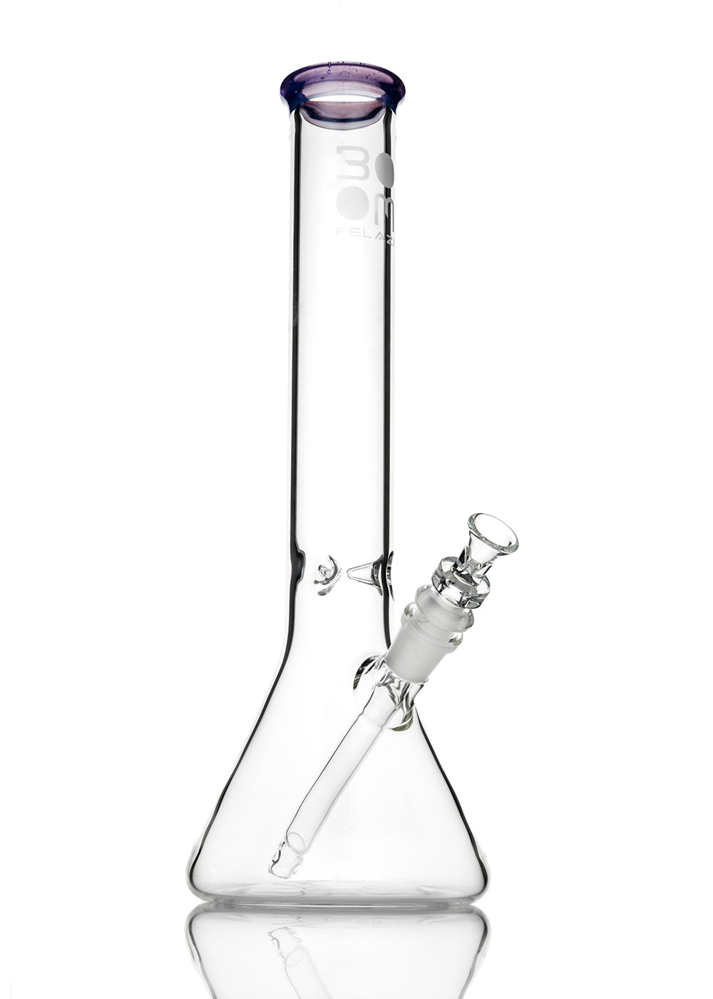 Boom Felazi 50mm Beaker 15 Inch Tube with Purple Rain Accent