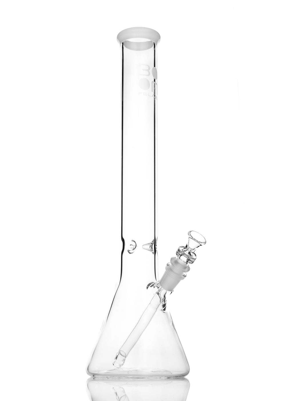 Boom Felazi 50mm Beaker 18 Inch Tube with White Accent