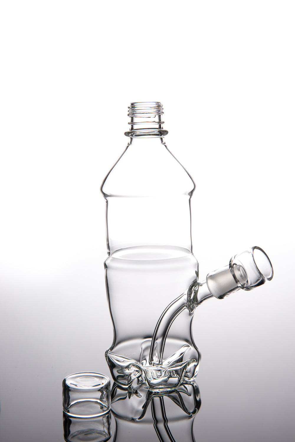 Clear Coke Bottle Vapor Bubbler with Carb Cap #2 by Eskuche