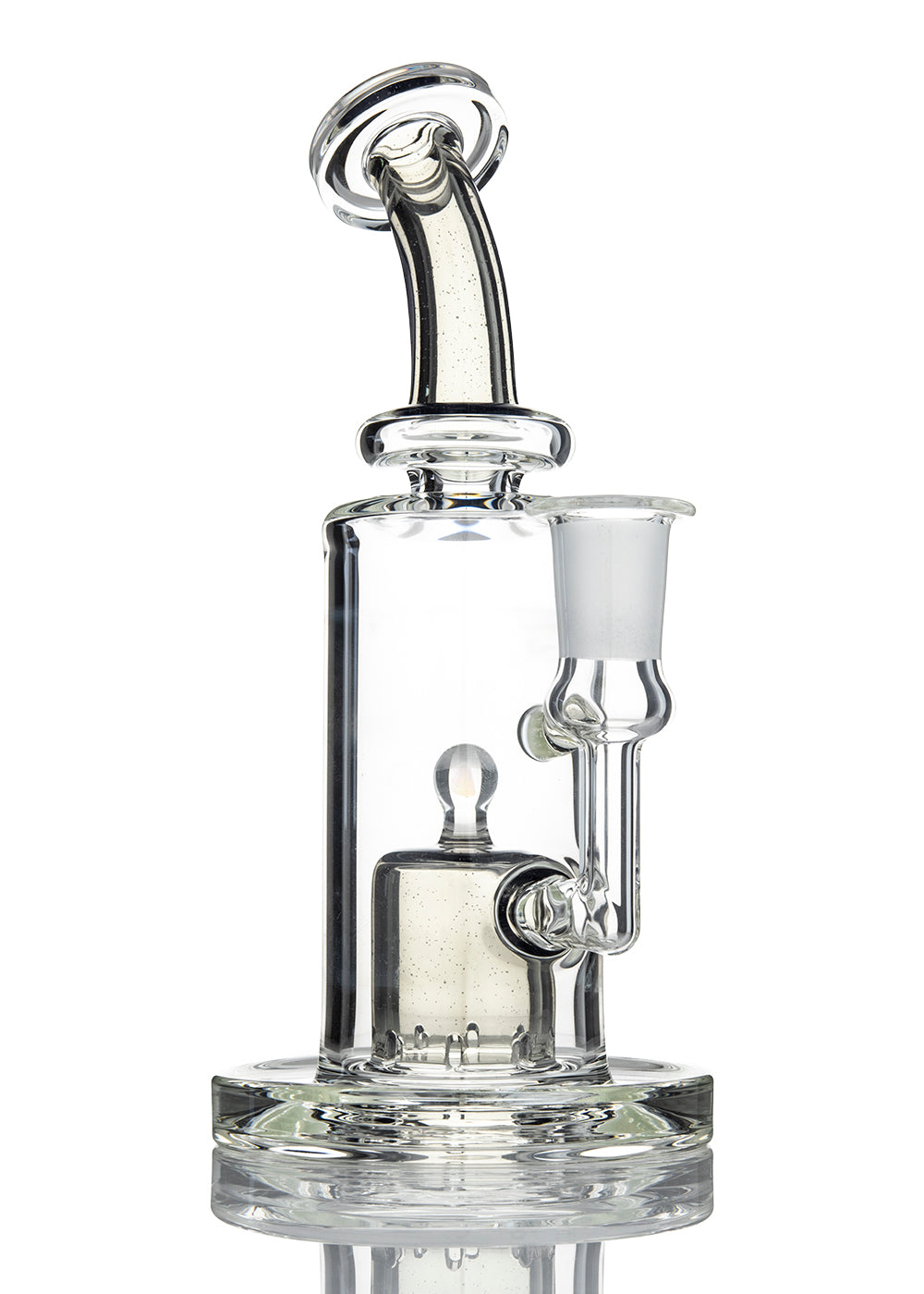 Opal top Perc Vaper Bubbler in CFL Blue Medusa by Michael Downs (Mike D Glass)