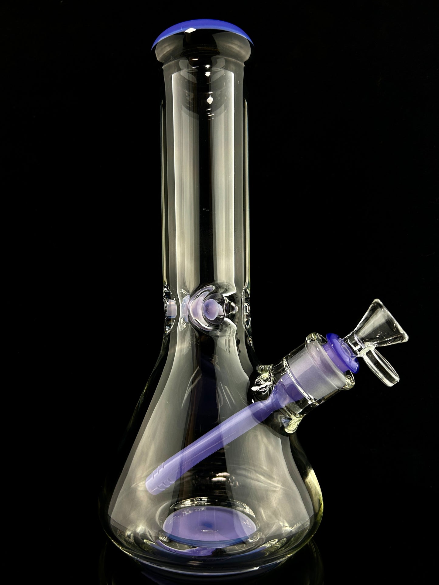 12" 9MM Straight or Beaker Tube with Two Tone Color Accents