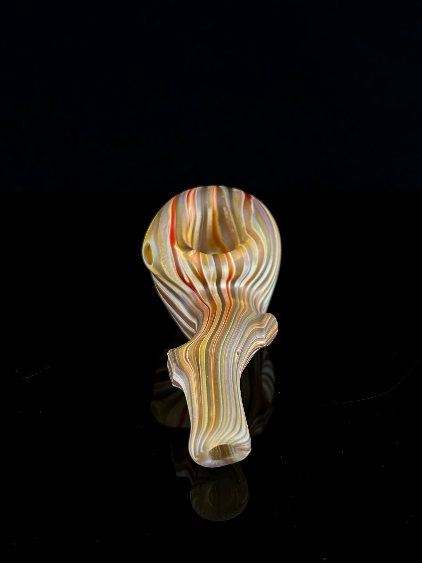 Manzita Glass Sandblasted Glass Wooden Style Spoon