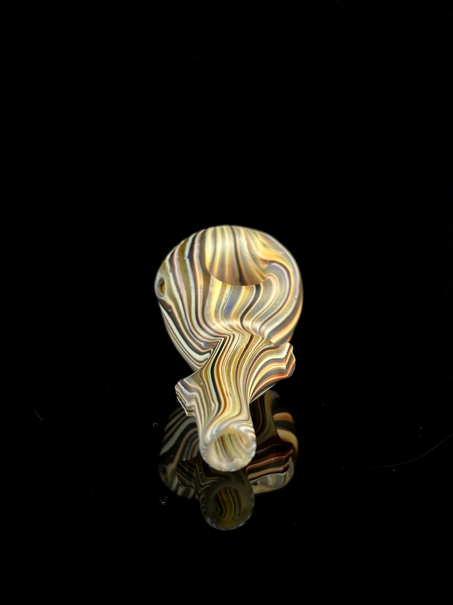 Manzita Glass Sandblasted Glass Wooden Style Spoon