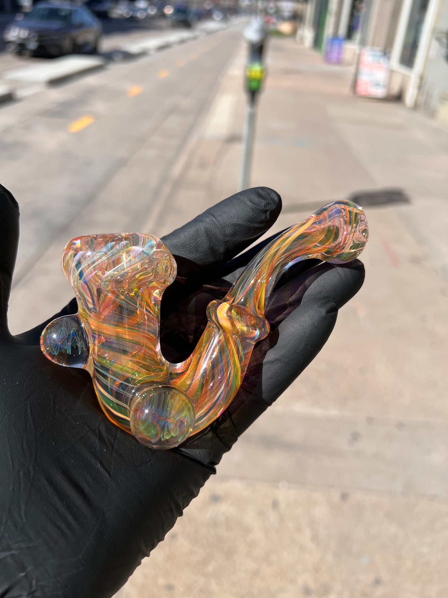 Fumed Sherlock with Mibs by Simon (Sigh Glass)