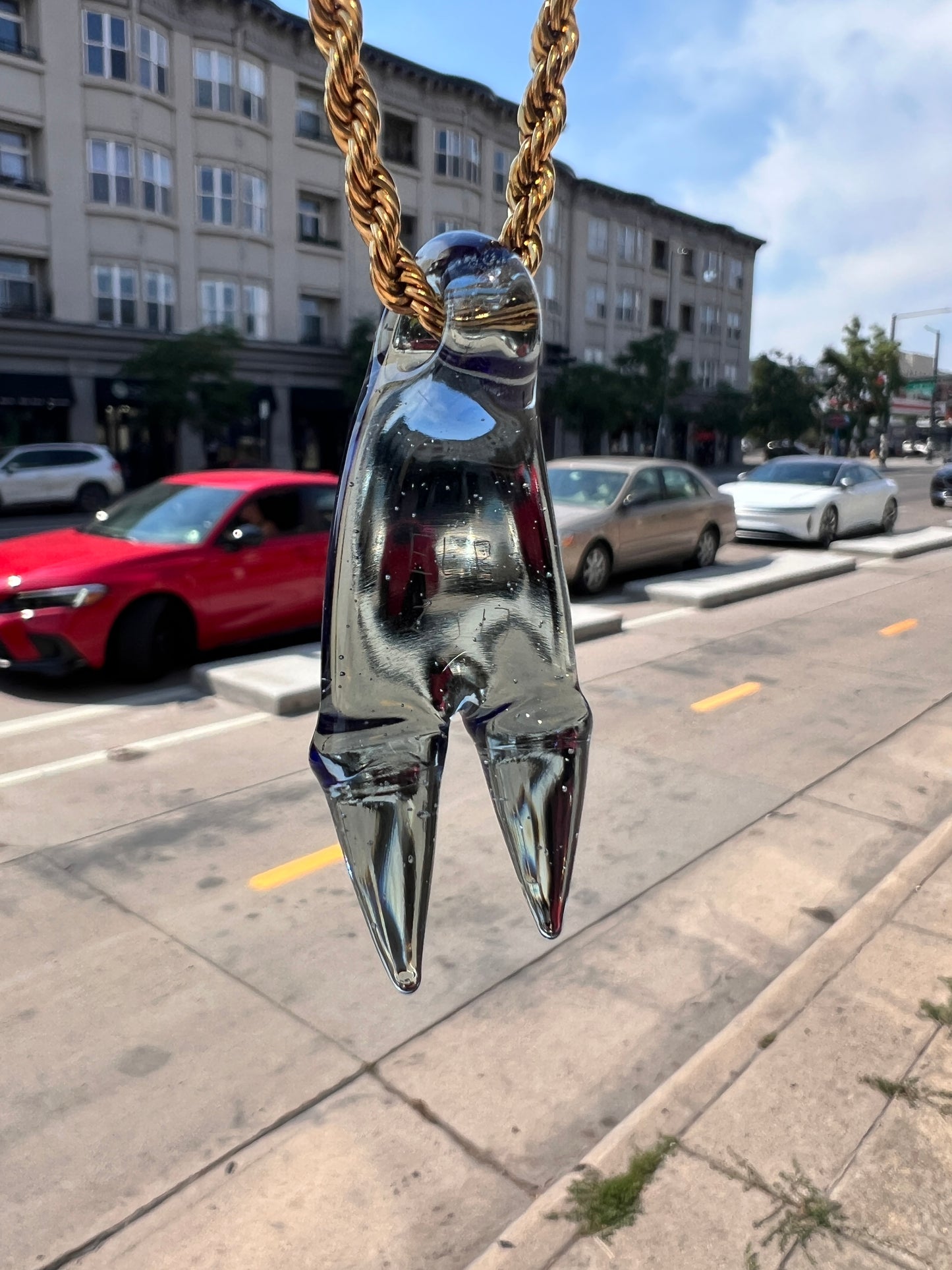 Elbo Raptor Claw  Pendant in Potion