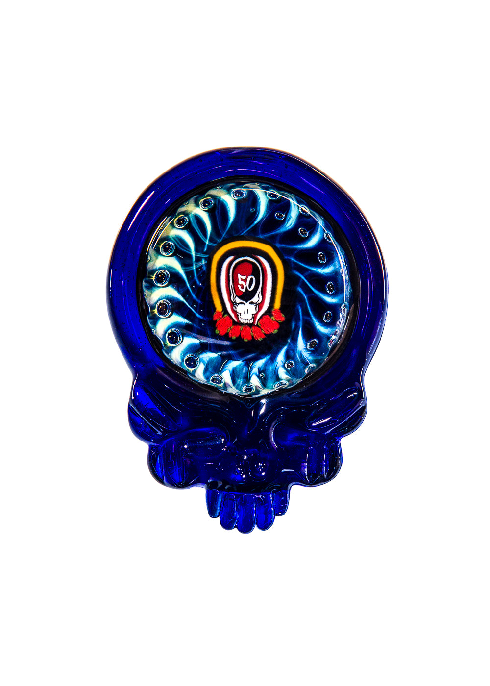 Grateful Dead 50th Anniversary Steal Your Face Air Entrapped Reticello Pendant by Paul Katherman