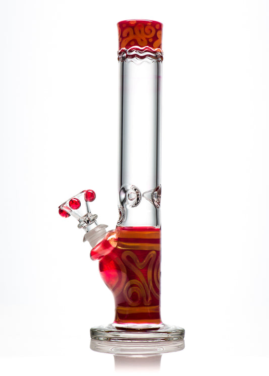 HVY 38mm Gold Ruby Coiled Straight Tube