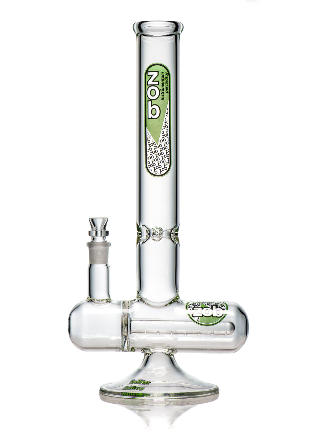 Zob 14" Inline Tube with Logo in Black and Green