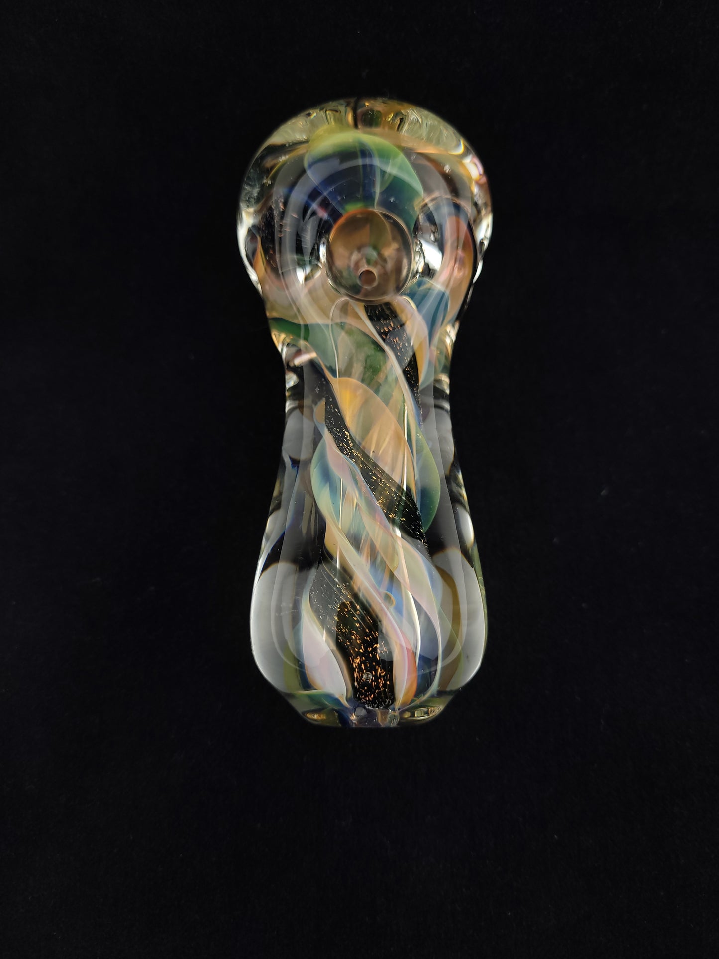 Small Fumed and Dichro Steezy Thick Spoon