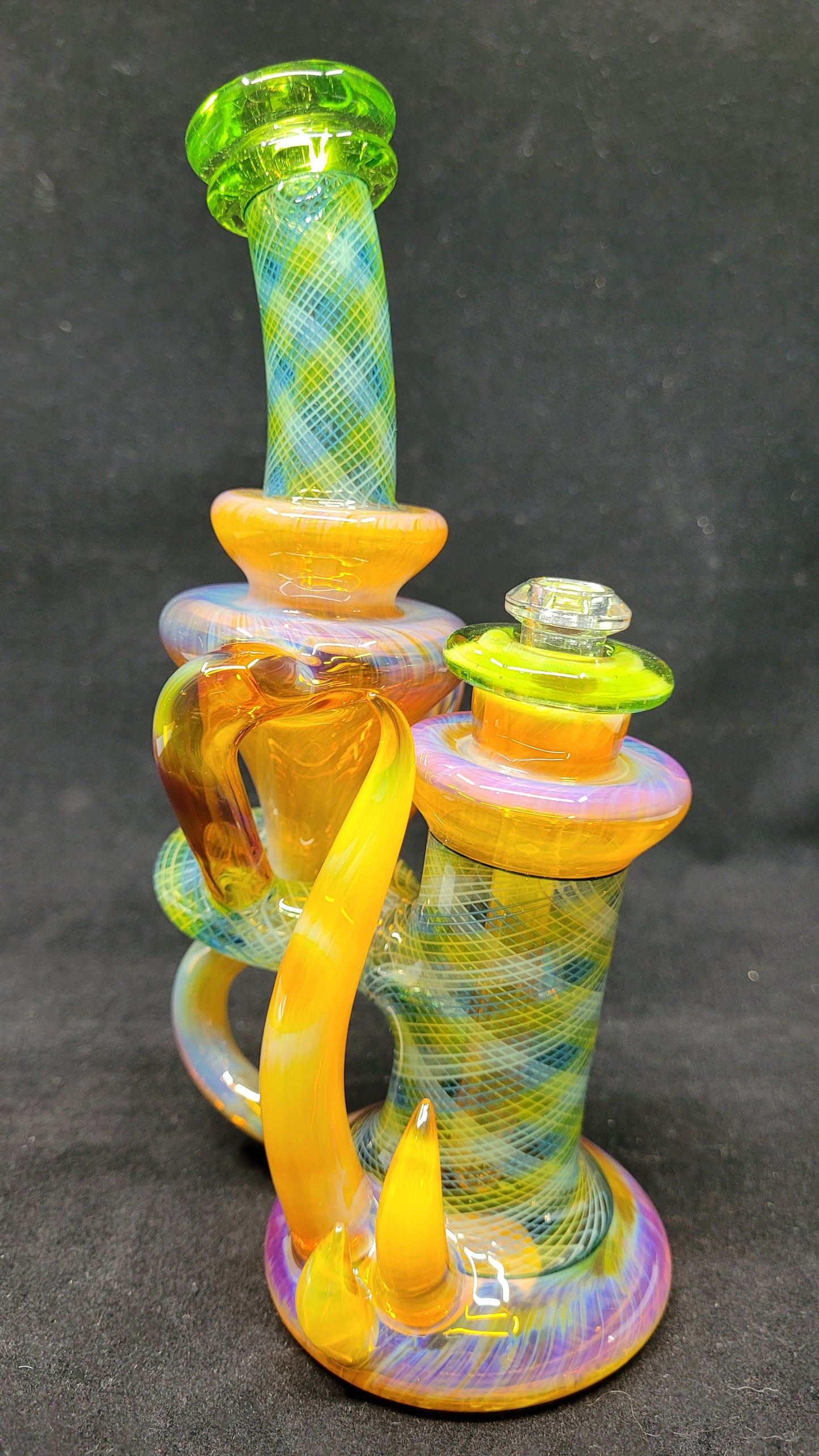 ReBubblers W/ Retti Linework, Horns, Opal, & Marble by CRUX GLASS