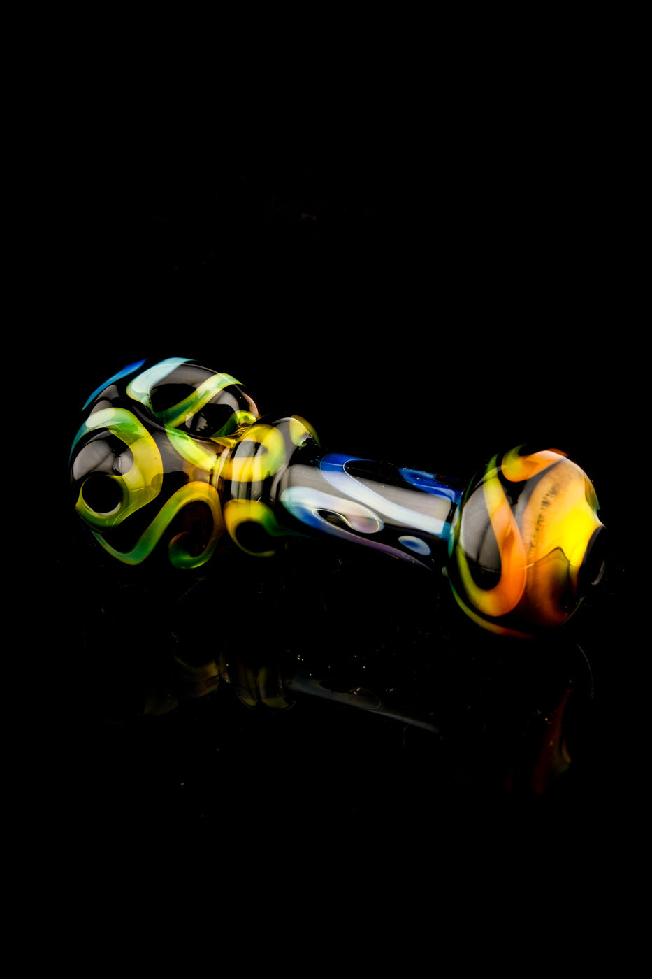 Full Color Spoon in Black by Willow and Quinn Glass