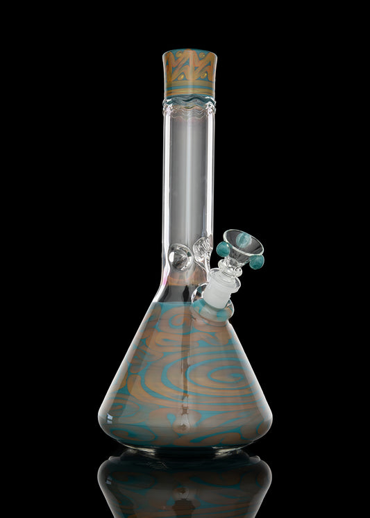 HVY 38mm Beaker Gold Azul Coiled Tube