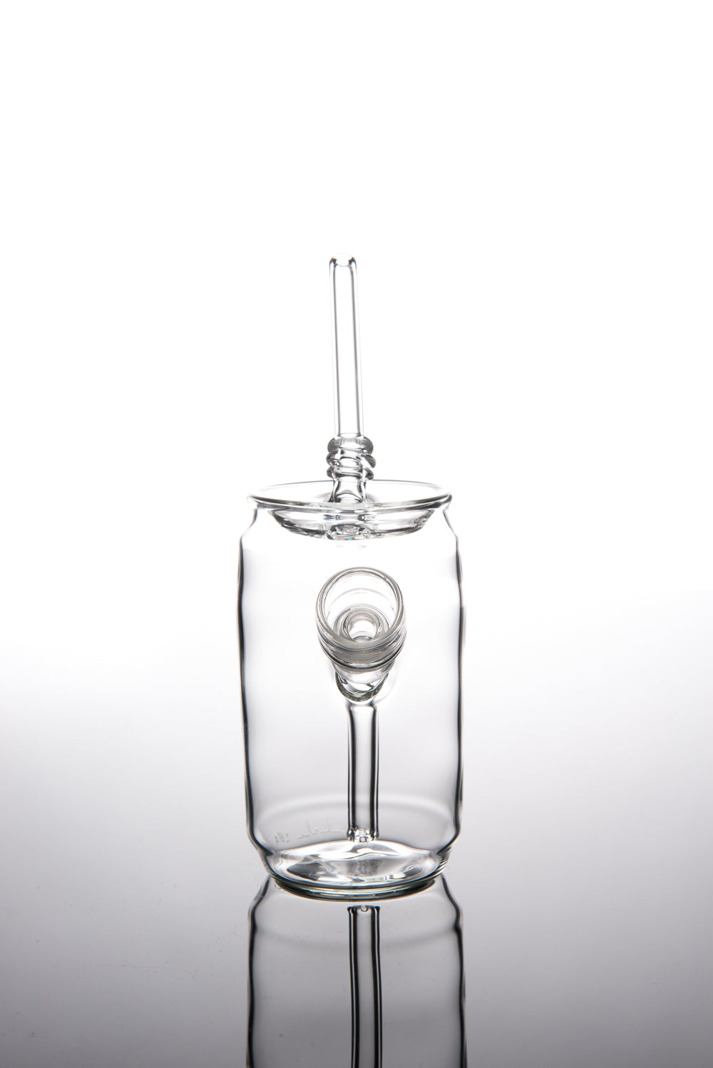 Clear Can Vapor Bubbler with Straw by Eskuche 1