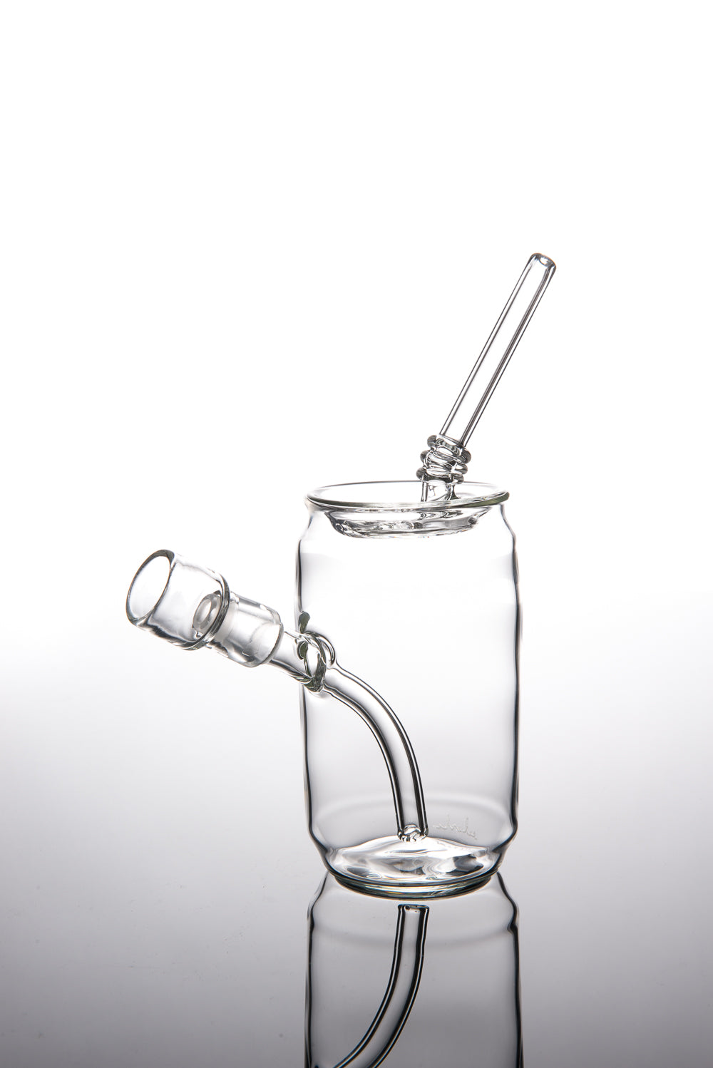 Clear Can Vapor Bubbler with Straw by Eskuche 1
