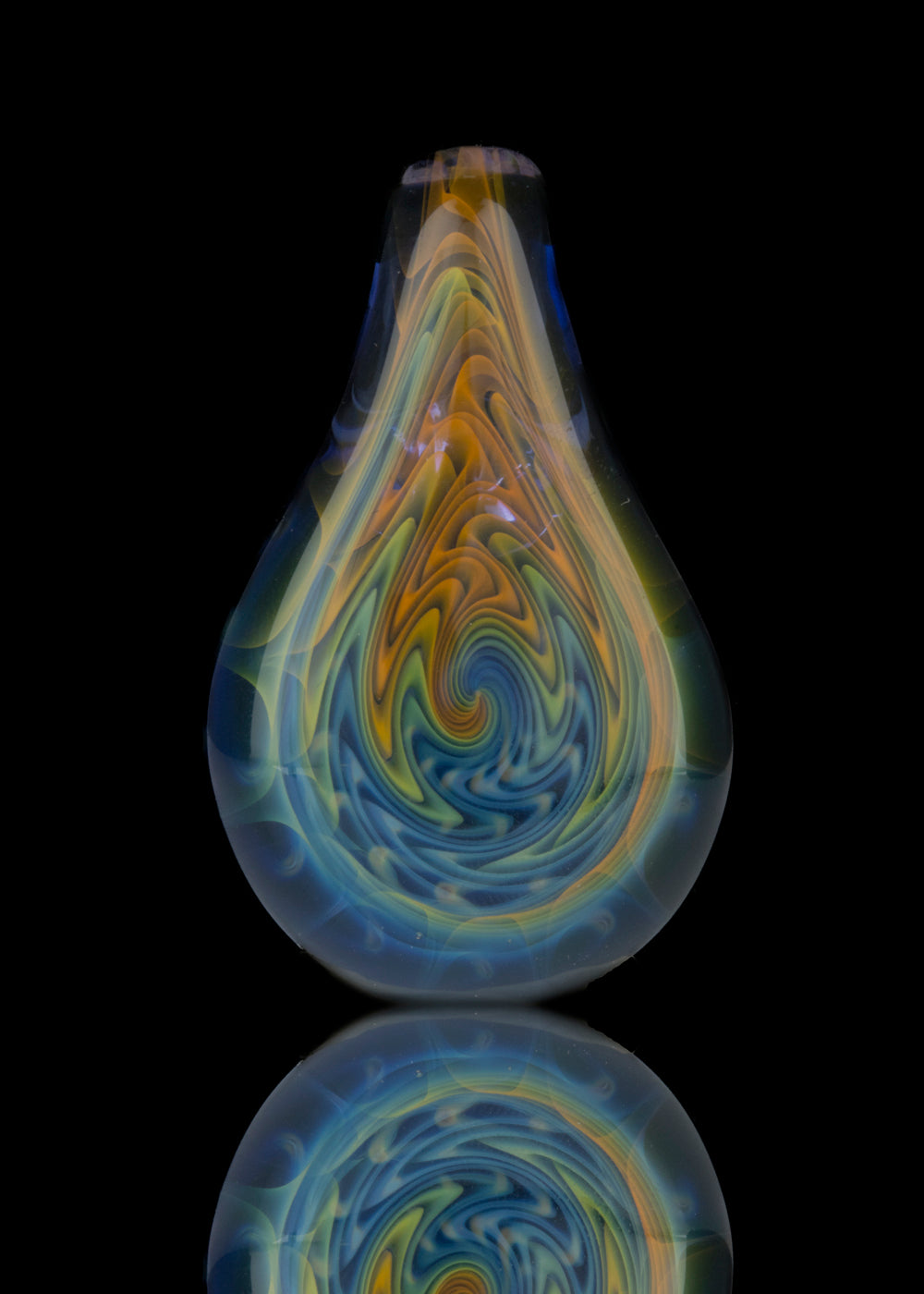 Tear Drop Line Worked Reversal Pendant by El Hefe