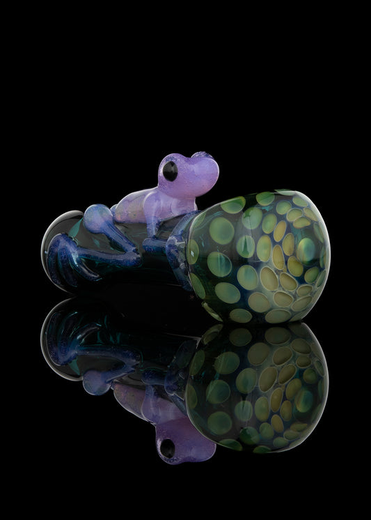 Teal Spoon with Pink Slyme Frog by Curtis Claw