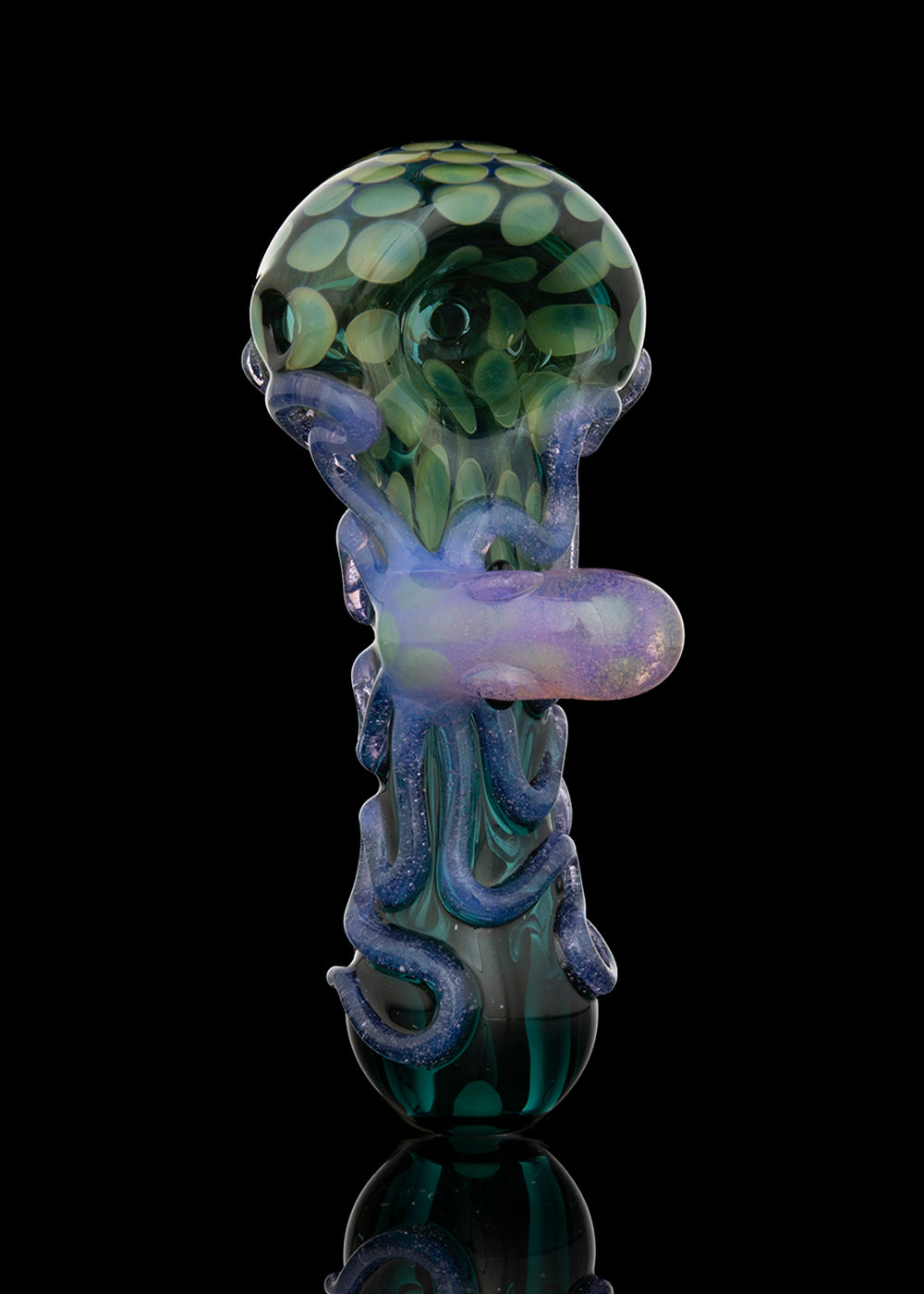 Teal Spoon with Pink Slyme Octopus by Curtis Claw
