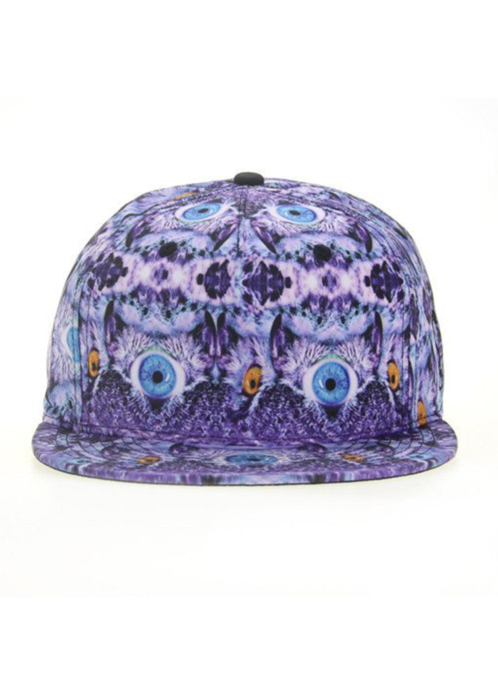 Grassroots Psychedelic Owl Shallow Fitted Hat