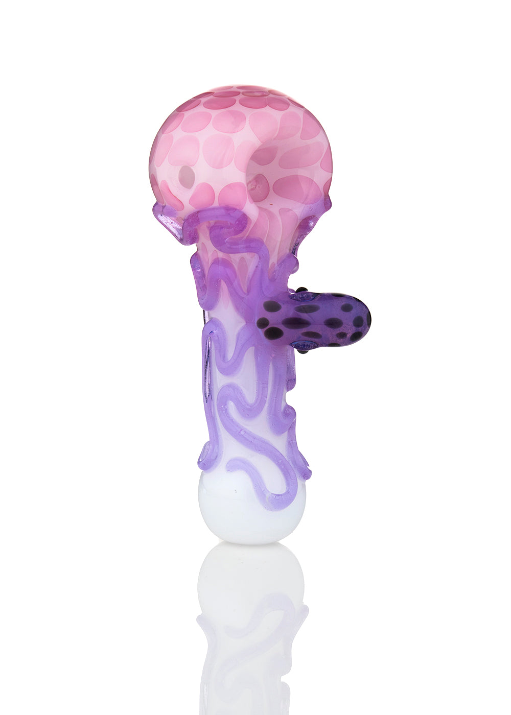 White Critter Spoon with Pink Slyme Octopus by Curtis Claw