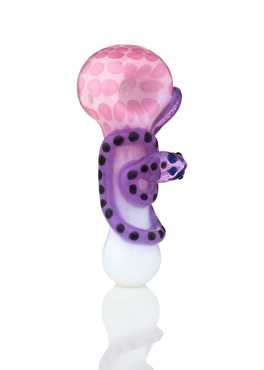 White Critter Spoon with Pink Slyme Snake by Curtis Claw